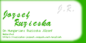 jozsef ruzicska business card